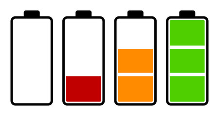 Set of battery charge level indicator