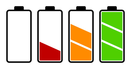 Set of battery charge level indicator