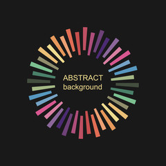 Abstract colorful circle background. Creative geometric pattern.
