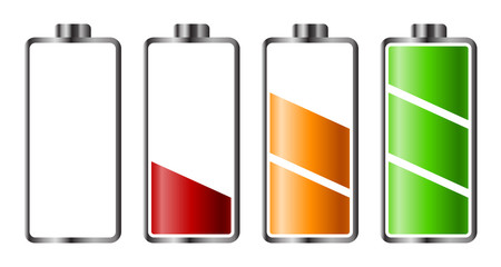 Set of battery charge level indicator