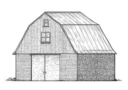 recommend clip art: Barn illustration, drawing, engraving, ink, line art, vector