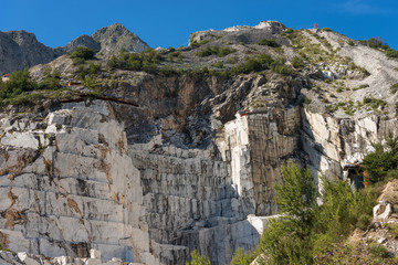 White Marble Quarries of Carrara in the Apuan Alps Italy