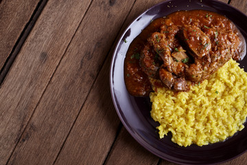 Fried Rice with Braised Beef Belly Topping