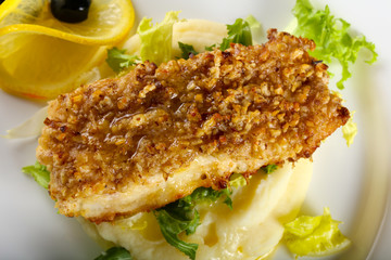 Cod fish with mashed potato