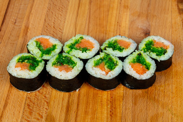 Roll with salmon