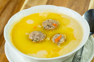 Soup with meat balls