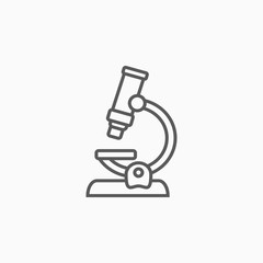 microscope icon, scope vector