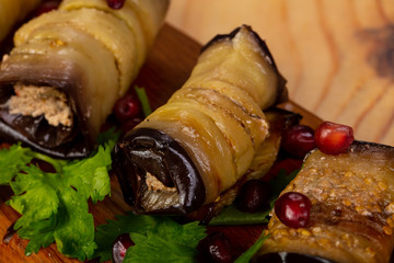 Stuffed eggplant roll