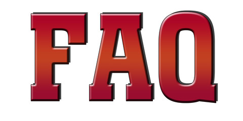 FAQ Red Logo Stamp Banner