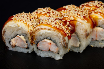 Japanese roll with eel
