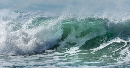 Fototapeta na wymiar Breaking Surf, Fistral Beach, Cornwall