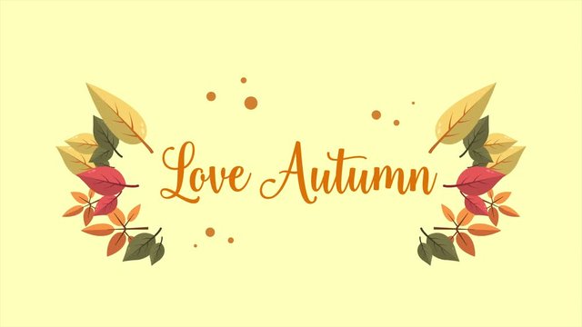 Love autumn season footage background collection