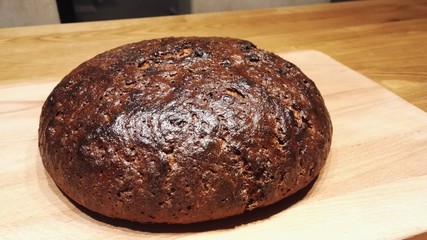 Homemade delicious crusty bread closeup