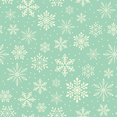 seamless christmas snowflake snowfall pattern
