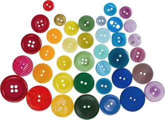 Assortment of buttons of many different colors