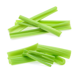 fresh celery isolated on white background