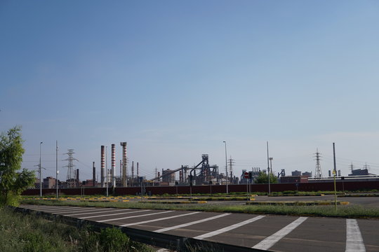 Steel plant in the industrial area of Taranto, Southern Italy