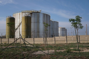 Steel plant in the industrial area of Taranto, Southern Italy
