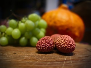 Fruits, Graps, Pumkin and Lychee