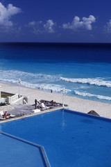 MEXICO YUCATAN CANCUN BEACH CARIBBEAN SEA