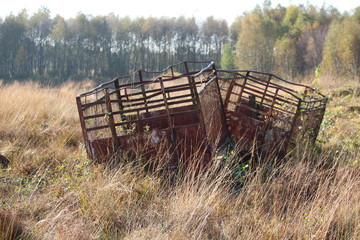 alter Wagen im Moor