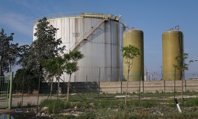 Steel plant in the industrial area of Taranto, Southern Italy