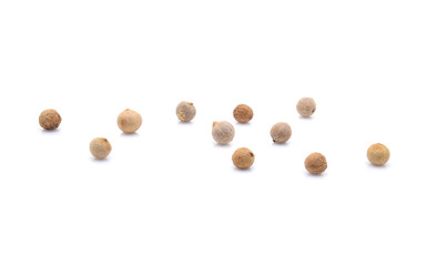 white peppers on the white background.