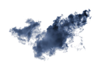 Obraz premium black smoke clouds over white