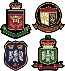 classic royal emblem badge shield
