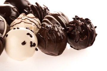 Assorted Dark, Milk and White Chocolate Candies / Pralines