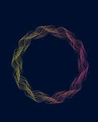 Vector illustration abstract circle on blue background.