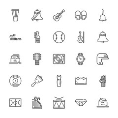 Collection of 25 classic outline icons