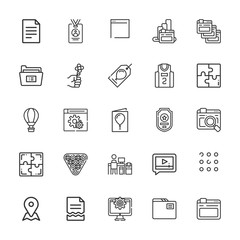Collection of 25 template outline icons