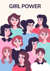 Girl Power Poster. Feminism concept