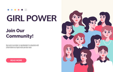 Girl Power Poster. Feminism subject