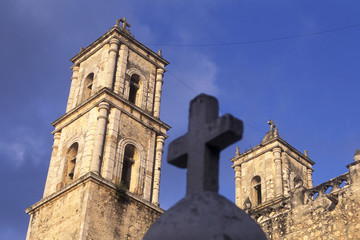 MEXICO YUCATAN VALLADOLID CATHEDRAL