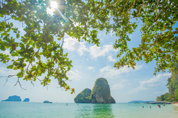 Rairay beach in Krabi Province Thailand.