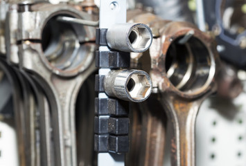 Instrument heads on the organizer