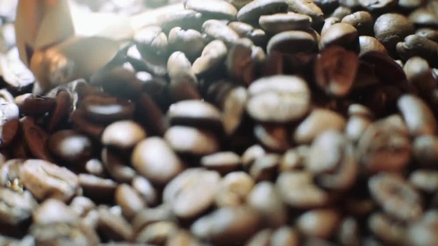 Mixing roasted coffee
