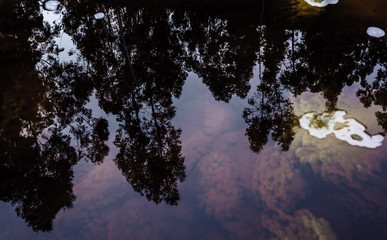 Reflections of ar in the acid waters of Rio tinto