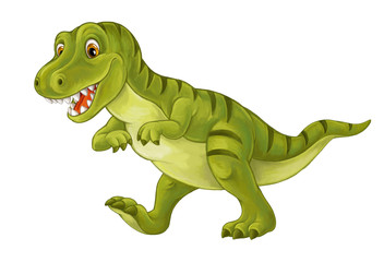 cartoon happy and funny dinosaur - tyrannosaurus - illustration for children