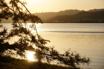 夕方の海