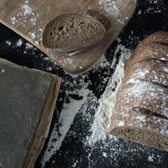 Bread, Flour and notebook