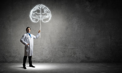 Neuroscience and brain research concept
