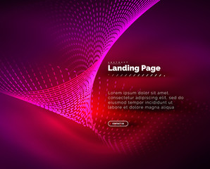 Neon glowing background for landing page