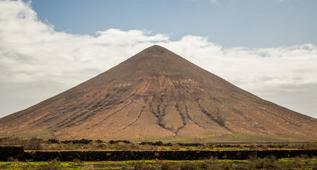 Volcano near La Oliva, Las Palmas, Fuerteventura, Spain.