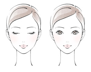 正面を向いた女性