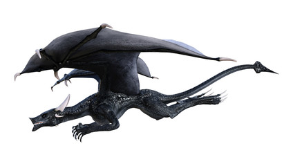 Fototapeta premium 3D renderowania Fantasy Dragon na białym tle
