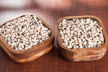 Black Eye Bean on the wooden background