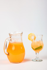 Orange juice with herbs